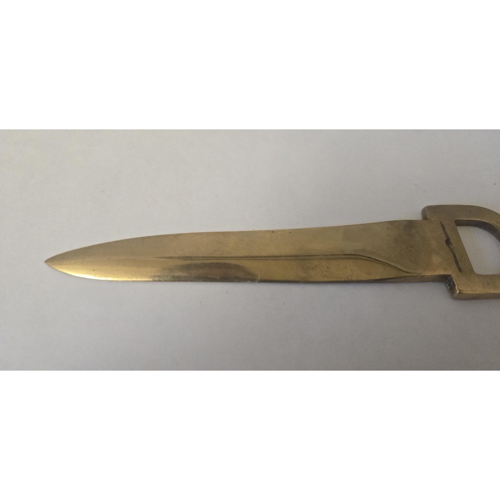 Vintage India Solid Brass "DAD" Letter Opener 7" Business Office Supplies Gift - Picture 3 of 8